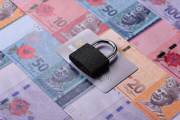 Blocking of a bank debit card, account, or bill, fraud, or bankruptcy. Blocking of a bank card © chernikovatv