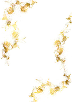 Gold border, sparkle, splatter. PNG Gold Foil Frame. Gold brush stroke on transparent background.Decorative рandmade stationery design. Vintage сafe menu label branding graphics. Scrapbook journal.