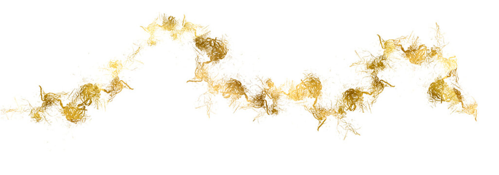 Elegant Artdeco Gold sparkle splatter border luxury abstract frame. Brush Watercolor Golden foil pieces flake. Old gold texture stroke on isolated. Card ,wedding invitation, certificate, poster PNG.