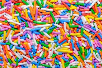 Fototapeta premium Colorful Sprinkles Candy Macro Food Texture Background