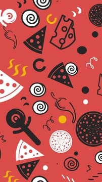Vertical 9:16 animated food background. Stories ready.