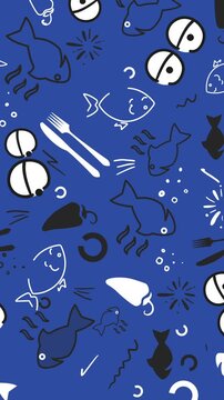 Vertical 9:16 animated food background. Stories ready.