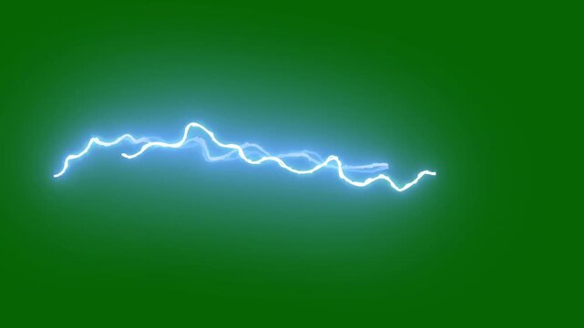 Electric blue lightning bolt striking, thunderstorm lightning power overlay, animated blue lightning bolts with bolt strikes, powerful thunder glow, lightning storm on green background.