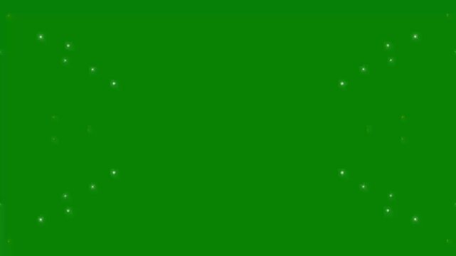 Glowing glitter sparkle star trail animation, starlight dust lines ,magic line dust, white twinkling particles create a shimmering starlight dust overlay on a green screen background 4k video.