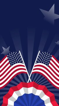 Independence day story animated background. 9:16