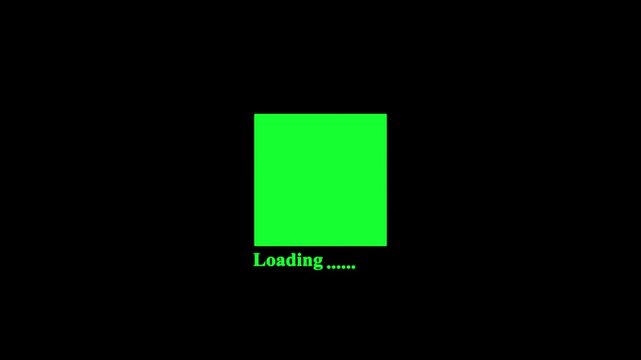 Neon Green Digital Loading Progress Bar Animation on a Black Background for Modern Web Interface and Design