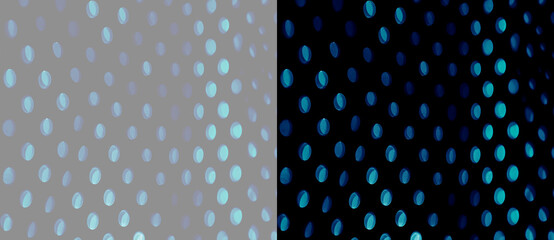 Modern geometric halftone blue dot grid texture banner set. Futuristic glowing cyan dot matrix pattern. Abstract blue polka dot pattern background set © Lumına Studıo