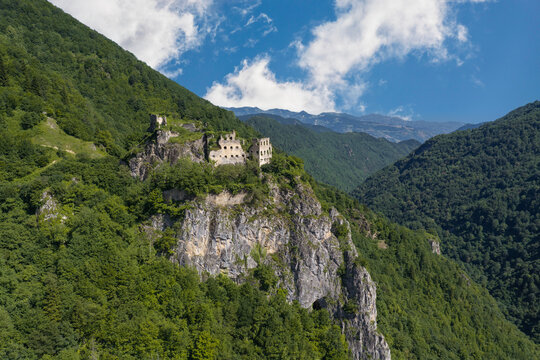 Kustul Monastery, a Greek Orthodox monastery located in the Ma&ccedil;ka district of Trabzon, built on the rocks. St. George Peristeriotas Monastery