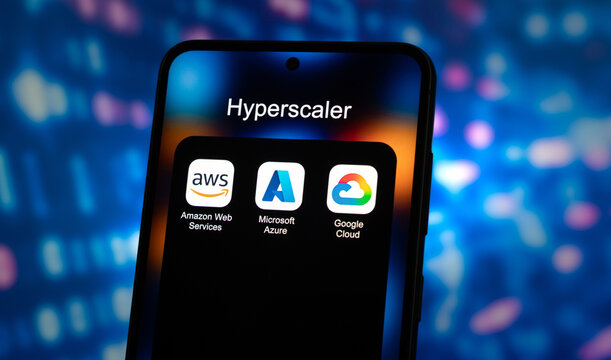 AI Hyperscaler companies displayed on mobile device