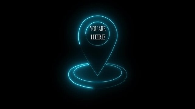 you are here sign icon mark location pointer pin marker and pointer icon location indicator 4k video.