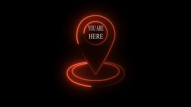 you are here sign icon mark location pointer pin marker and pointer icon location indicator 4k video.