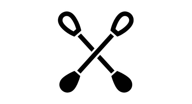 Vector illustration of cotton swabs icon, crossed ear buds sign, vector illustration on a transparent background