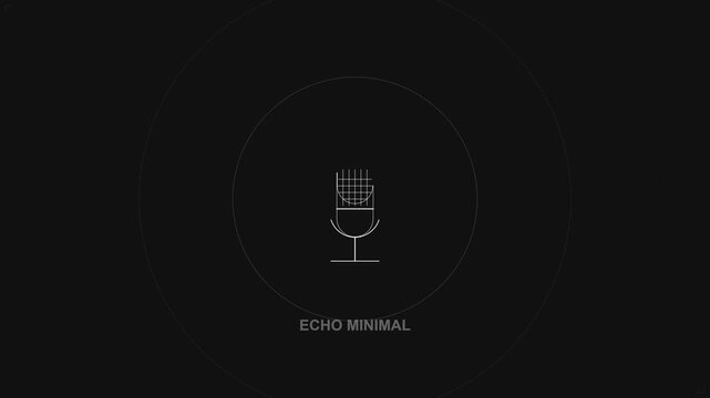 Minimalist Microphone Icon Motion Graphic Echo Animation