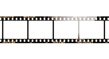 Fototapeta premium Vector illustration of film strip frame on a transparent background