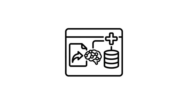 Intelligent data processing and database integration icon