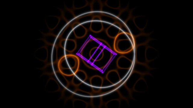 Impossible Geometry Neon Abstract Animation Background with Optical Illusion and Futuristic 3D Shapes