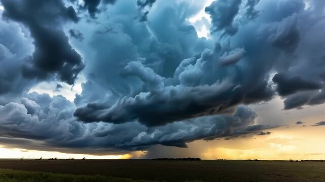 Impacts of Climate Change. El Ni&ntilde;o, the environment, rising global temperatures. Pollution and devastating storms featuring tornadoes and strong winds. Uncontrolled weather. Time Lapse.