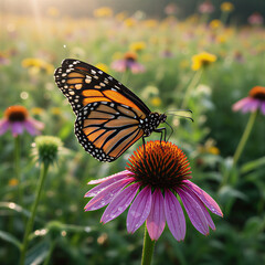 Obraz premium butterfly on flower