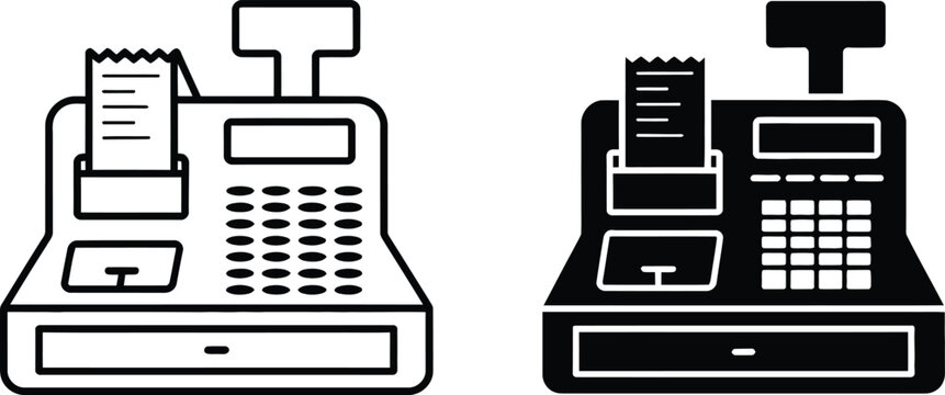 Cash register point of sale terminal vector illustration
