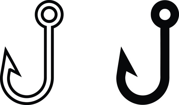 Angling fishing hook equipment icon vector illustration