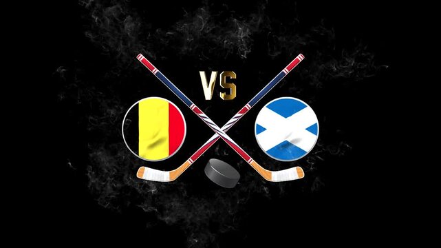 Belgium vs Scotland International Hockey Championship Illustration
