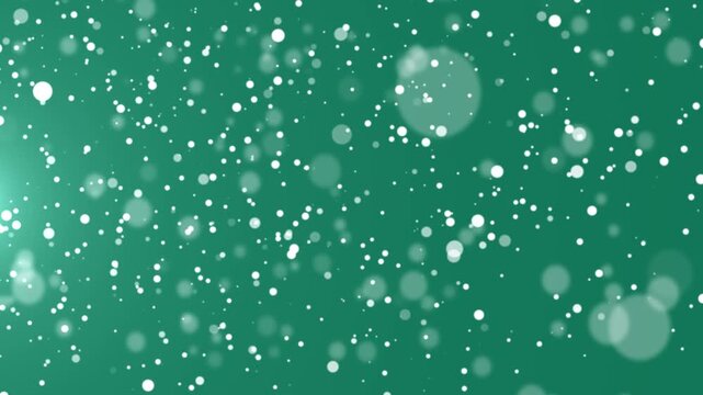 Floating White Bokeh Particles, Glowing Light Dust and Glittering Soft Particle Background, Shimmering Abstract Overlay on Green Screen, Seamless Loop Animation in 4K