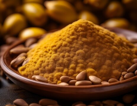 macro lens captures cassia s rich texture highlighting its herbal medicinal properties