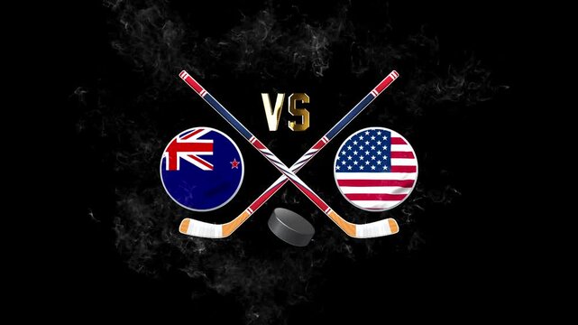 Australia USA Hockey Competition Graphic Design
