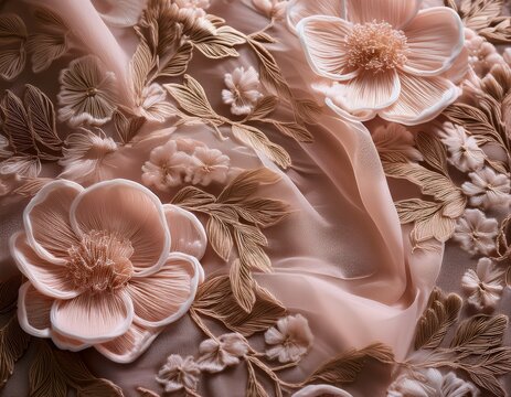 lace textile background featuring intricate floral patterns perfect for creative design projects