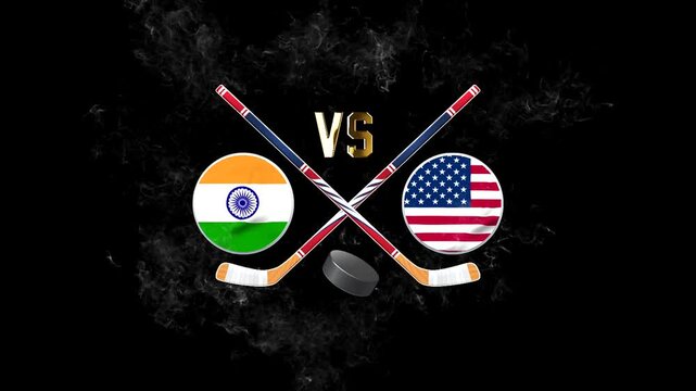 India vs United States International Hockey Championship Illustration