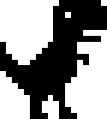 Pixel art dinosaur icon, 8bit game character © Safwan Creatives
