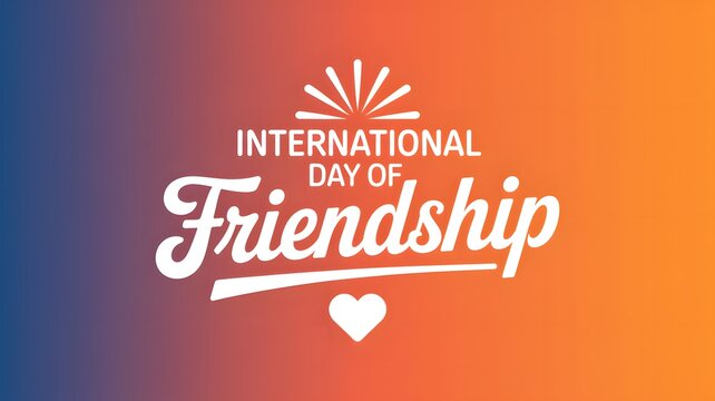 Bright vibrant background featuring decorative typography celebrating global human connection holiday event with heart graphic element
