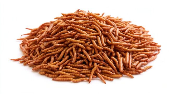 Worms in a large pile ready for cooking in a kitchen setting