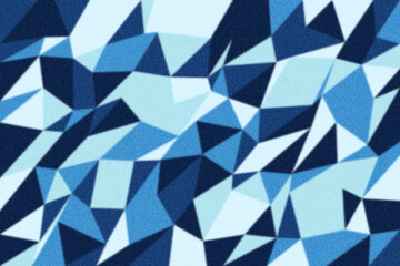 Nordic Frost Ice Blue Abstract Low Polygonal Mesh Background with Film Grain © NLGraphics