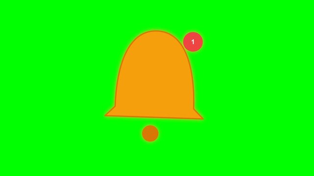 Notification Bell Animation Green Screen