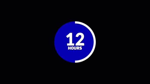 24 hours left minimal countdown animation with glowing hour display for limited duration.