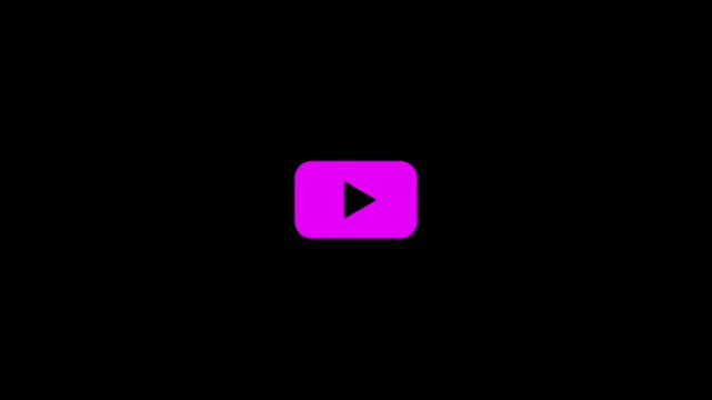 Clean and minimal YouTube play button icon animation.