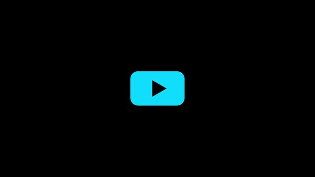 Clean and minimal YouTube play button icon animation.
