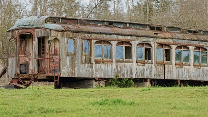 old train car in the countryside © Brian