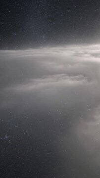 Breathtaking starry night sky with shimmering constellations, glowing moonlit clouds, and celestial wonders of the deep space universe creating a majestic dreamlike view