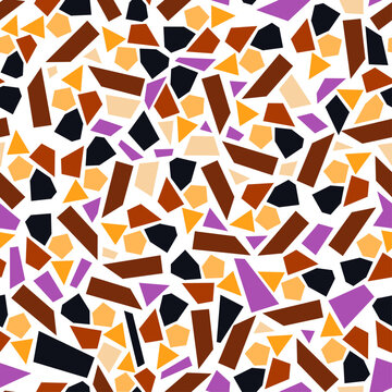 Terrazzo seamless pattern with colorful pieces of stone. Stone floor texture.