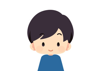 微笑む少年のイラスト