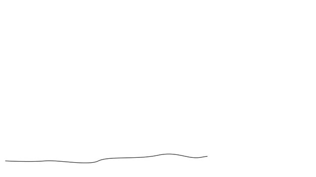 single tree nature environment one line 2D video animation clip art