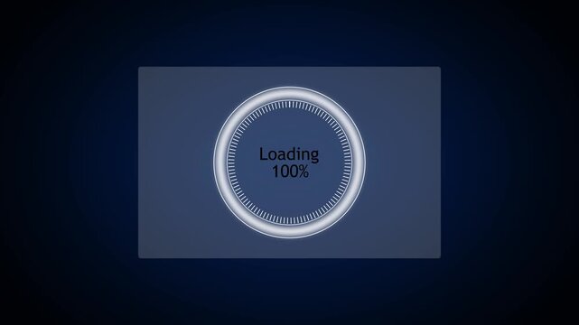 Loading progress indicator components calculate system initialization milestones up to sixty-eight percent. Tech software presentation toolkits integrate this animation loop.