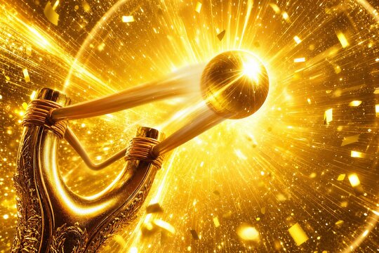 Scintillating Effulgence: A Gilded Detonation of Auric Luminescence with Opulent Glitter, an Auspicious Digital Art Backdrop for Jubilee and Success.