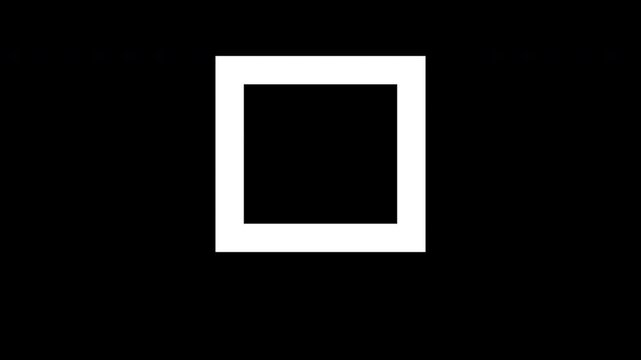 Animation of the transformation of a geometric figure&mdash;a quadrilateral&mdash;into its various representations: a square, a rectangle, a parallelogram, a trapezoid, and a rhombus, with the name indicated.