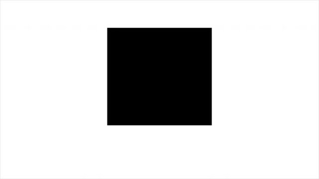 Animation of the transformation of a geometric figure&mdash;a quadrilateral&mdash;into its various representations: a square, a rectangle, a parallelogram, a trapezoid, and a rhombus, with the name indicated.