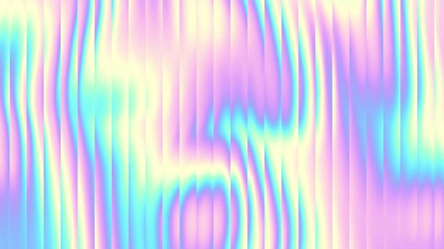 Gloss minimalist fluid 3D abstract background video with white to light blue gradient waves iridescent glass texture, smooth flowing depth