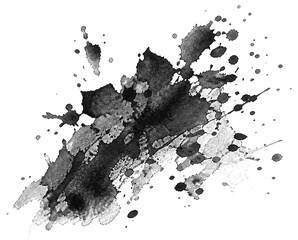 Obraz premium Grayscale detached ink fragments texture overlay for grunge design