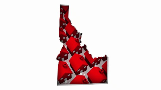 Idaho ID State Homes Houses Construction New Neighborhoods Suburbs 3d Animation